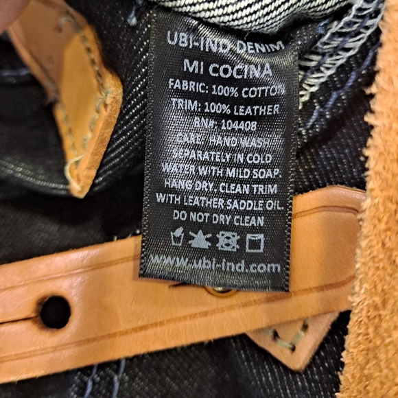 Mi Cocina Stylish Denim Log Carrier with Tan Leather Handles - Picture 15 of 15